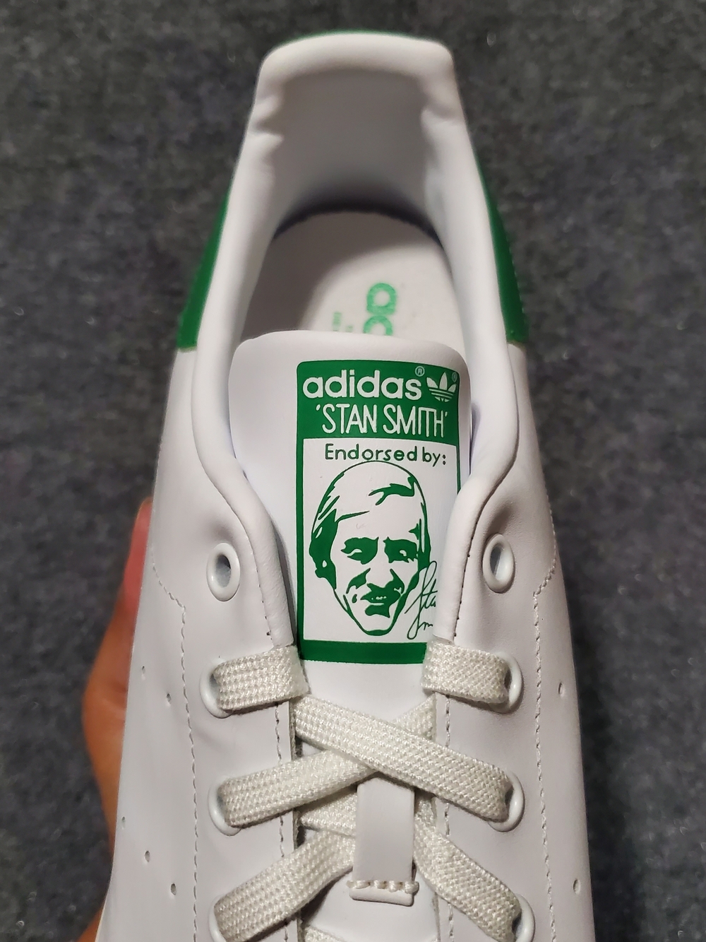 Adidas Stan Smith Sneaker Shoes Green White Leather Mens Size 14.5 New M20324 - Picture 6 of 11